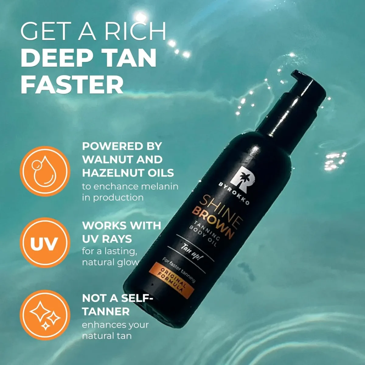BYROKKO Shine Brown Tanning Oil (150 ml) - Image 3